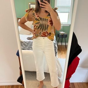 Cute tie top at shoulders! A little tight on my chest now- great condition!